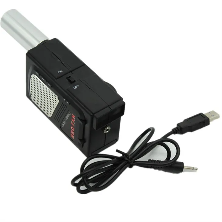 Оновлений новий DC Barbecue Blower Portable BBQ Smoke Grill Fan with USB Line FD311A